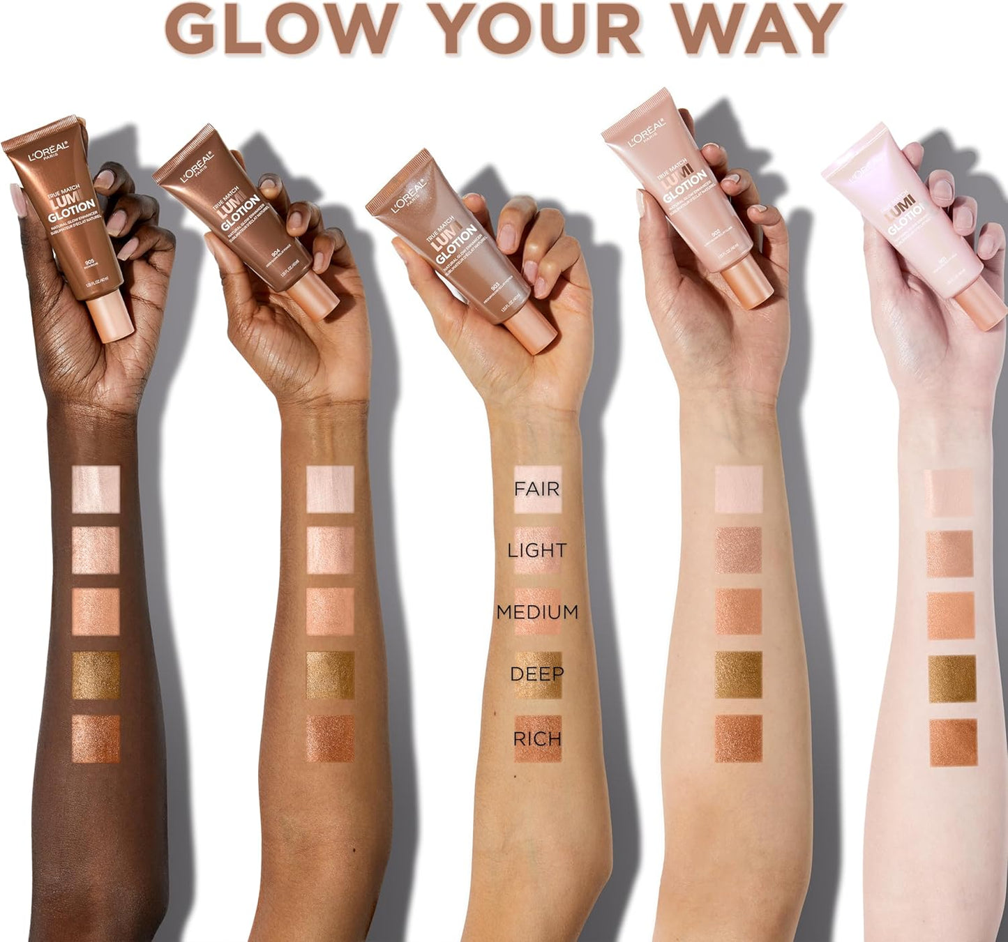 L'Oreal Loción iluminadora True Match Lumi Glotion potenciadora del brillo natural