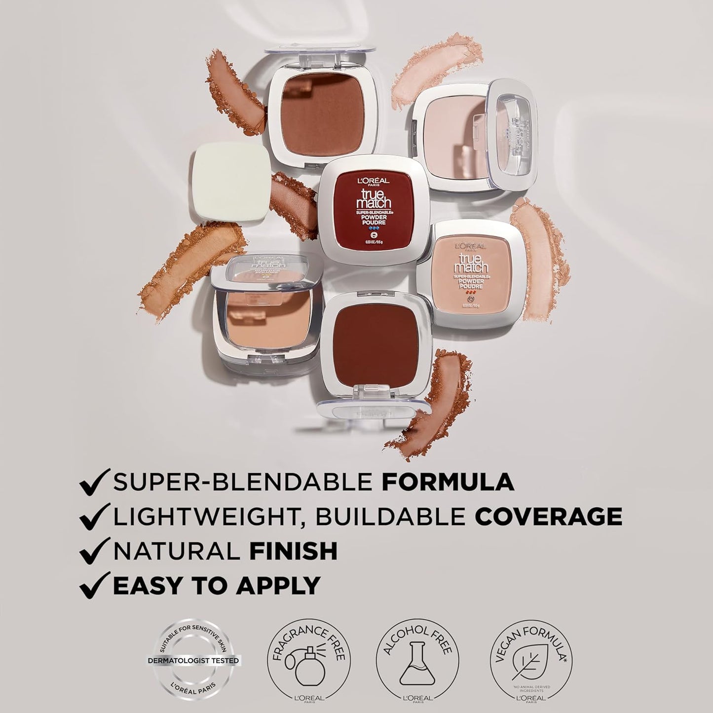 L'Oreal Paris Polvo compacto True Match Tono N3 light medium