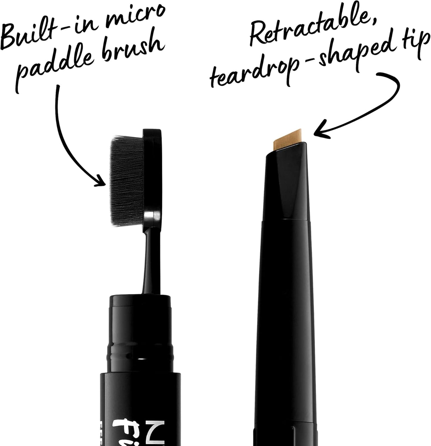 NYX Professional Makeup, Fill & Fluff Lápiz para Cejas con brocha Tono Blonde