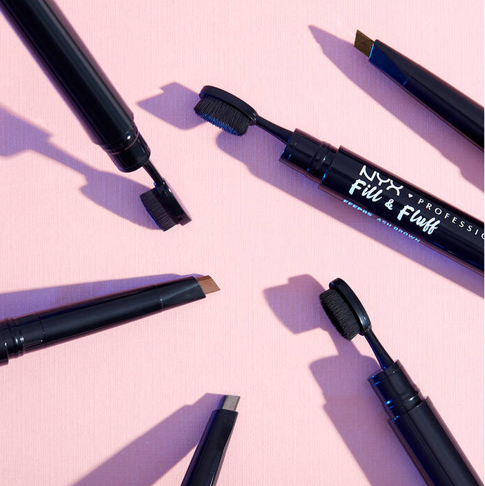 NYX Professional Makeup, Fill & Fluff Lápiz para Cejas con brocha Tono Blonde