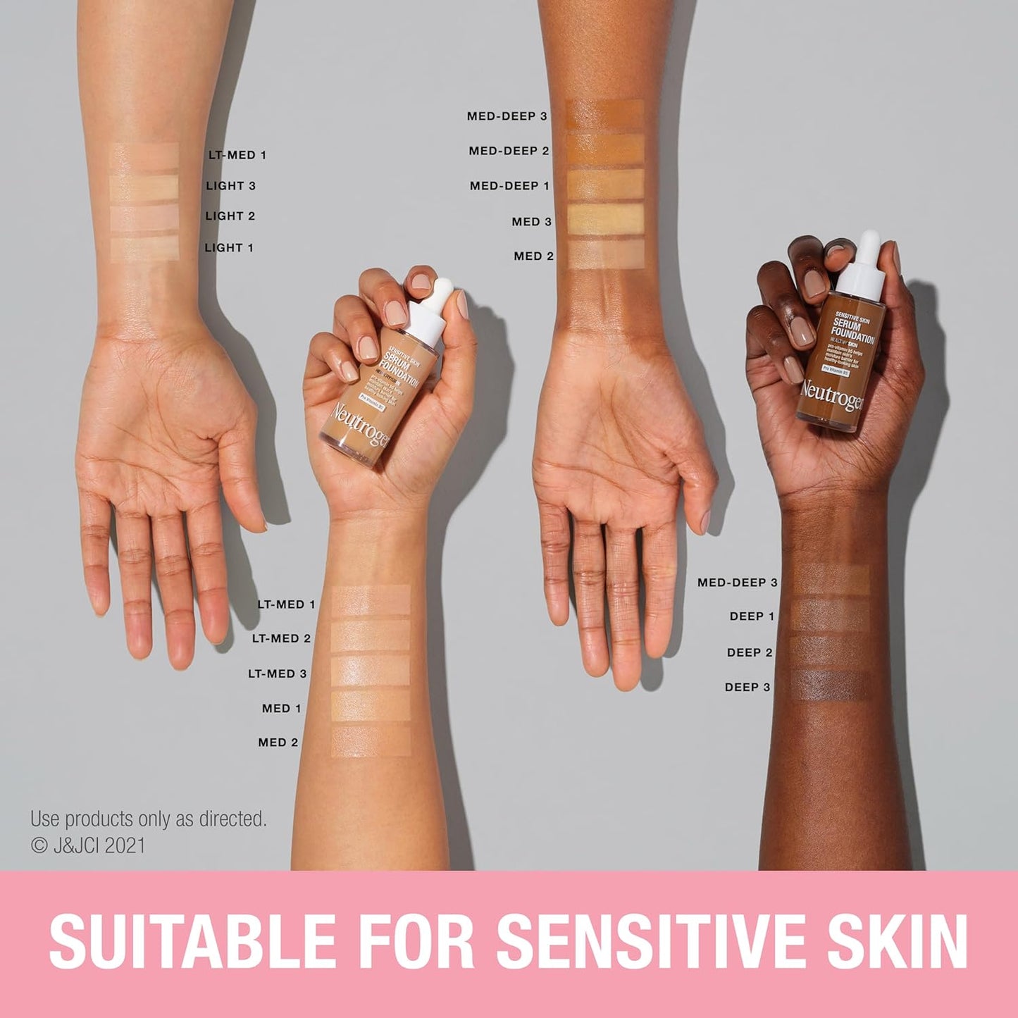Neutrogena Sensitive Skin Serum Foundation Tono Medium Deep 02