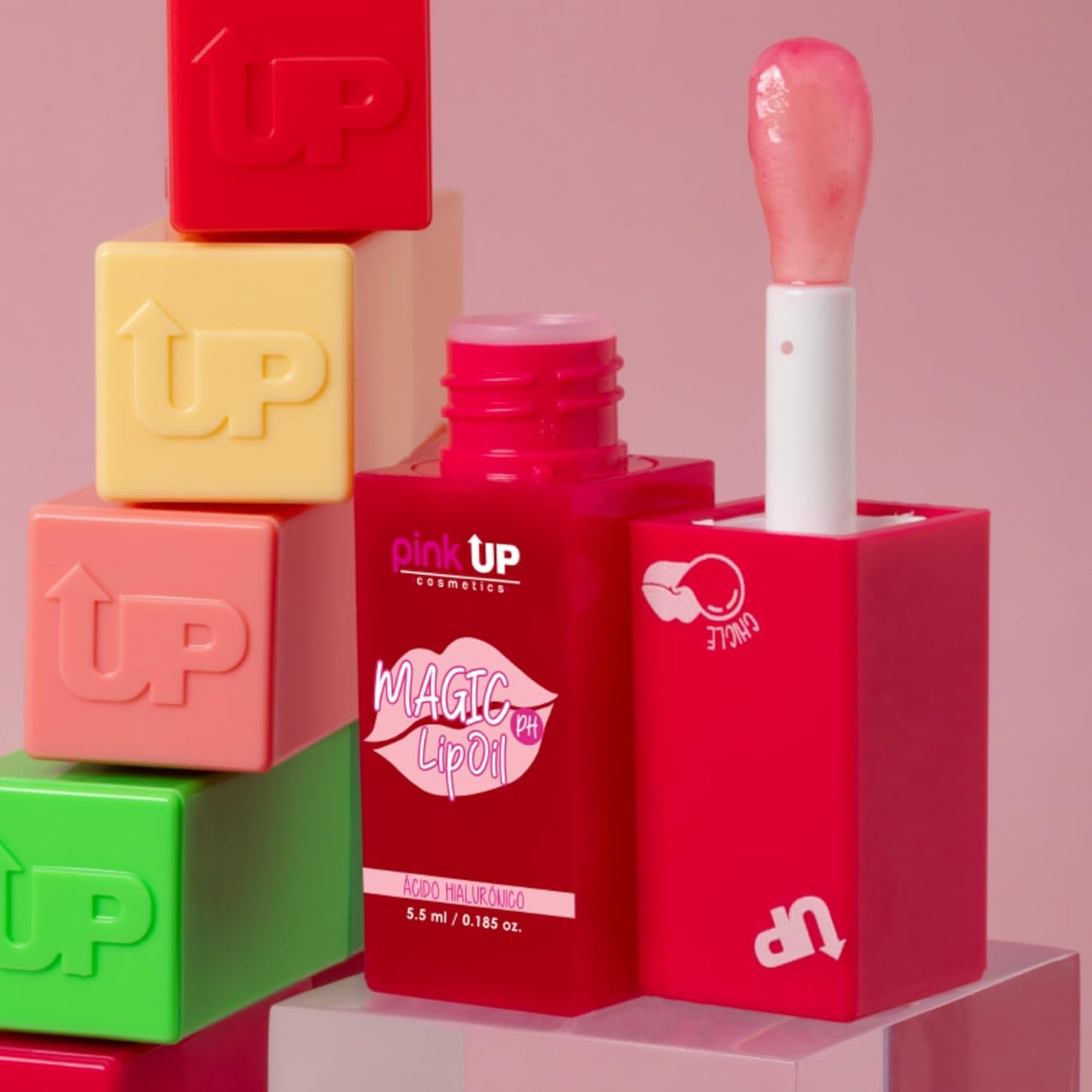 pink UP cosmetics Magic Lip Oil PH con ácido hialurónico