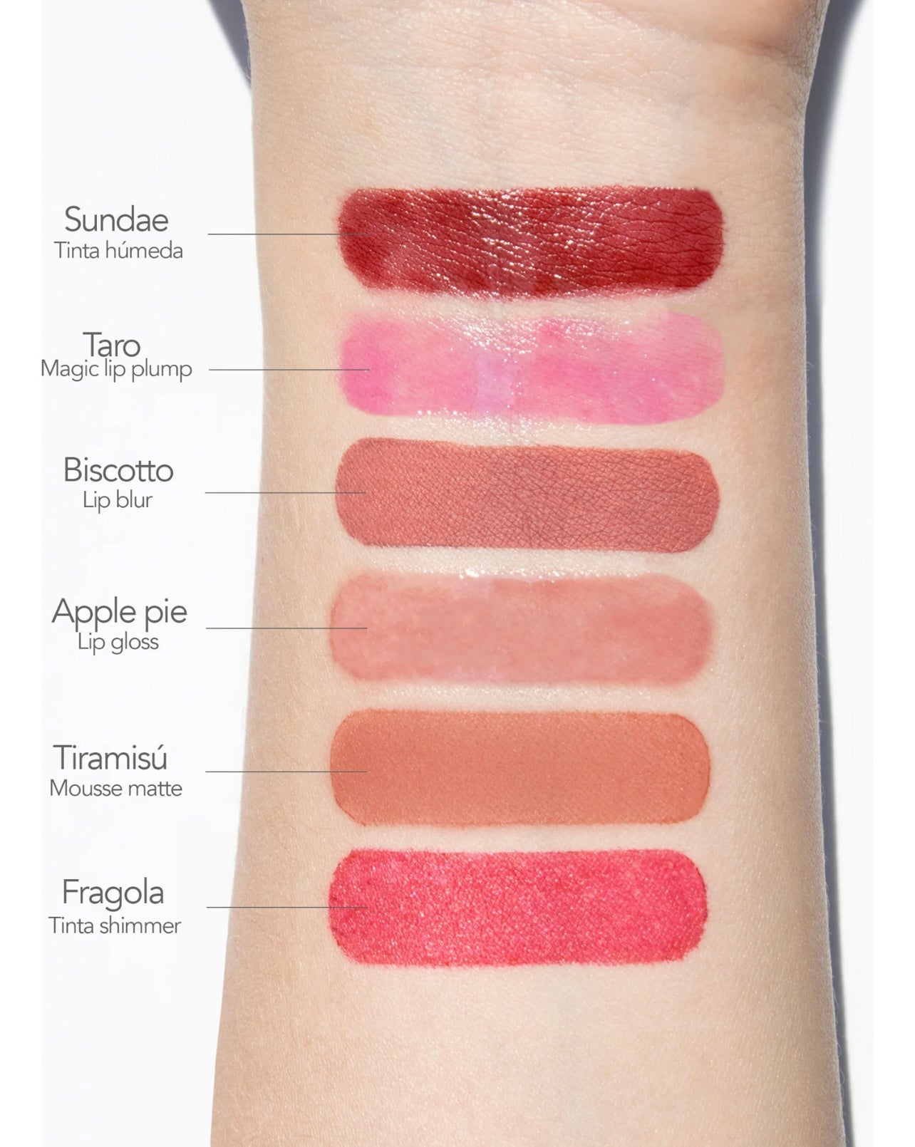 Set 6 Pzas Labiales Gloss Tinta Labial Mousse Gelato Dapop