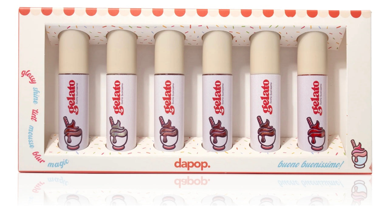 Set 6 Pzas Labiales Gloss Tinta Labial Mousse Gelato Dapop