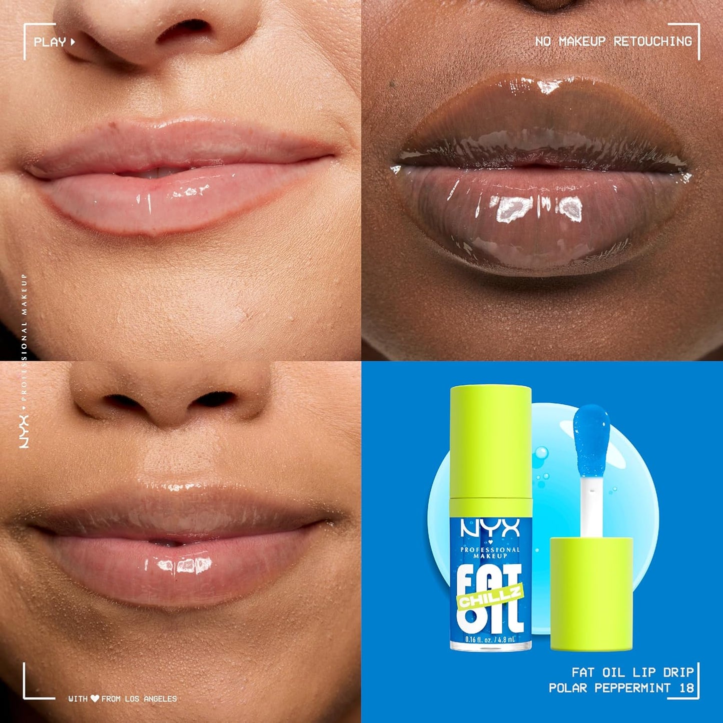Nyx Professional Makeup Fat Oil Chillz. Gloss Brillo labial hidratante con efecto jugoso