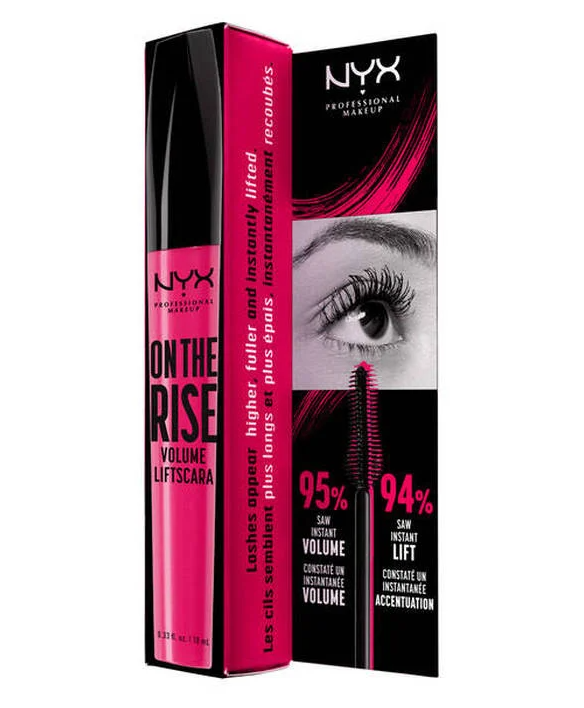 Nyx Professional Makeup, On The Rise Mascara de pestanas voluminizadora Tono negro