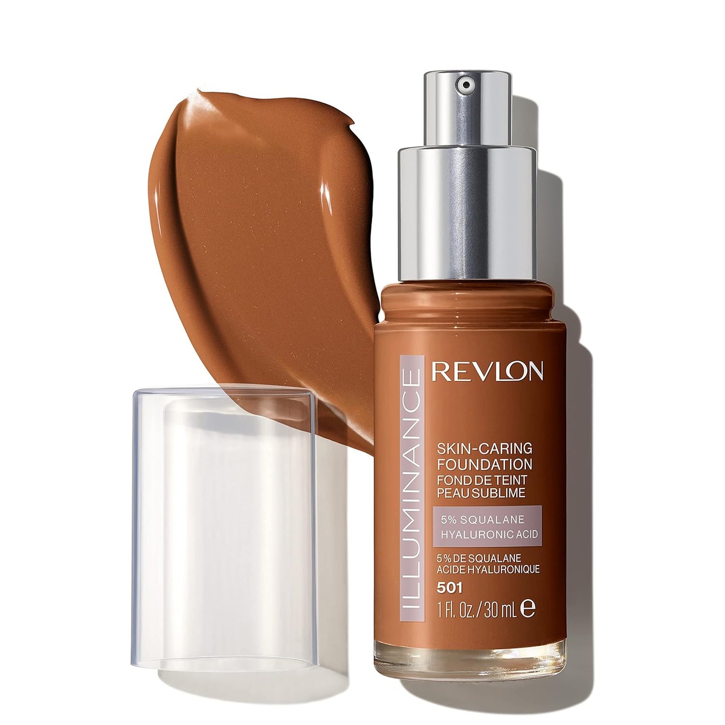 Revlon Illuminance Base líquida con ácido hialurónico Tono 501 Toasted Caramel