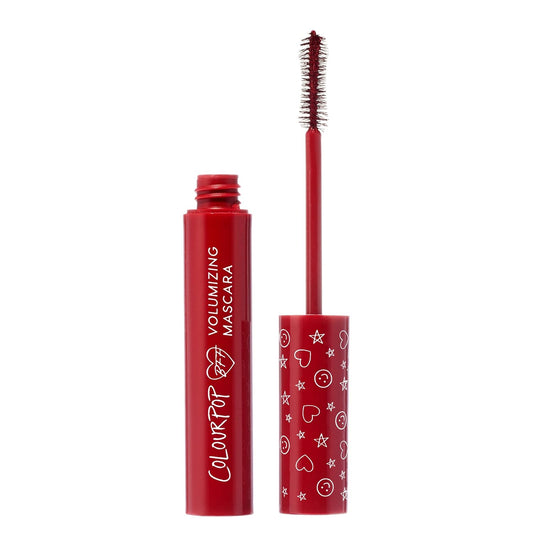 Colourpop BFF Volumizing Mascara Tono left on red