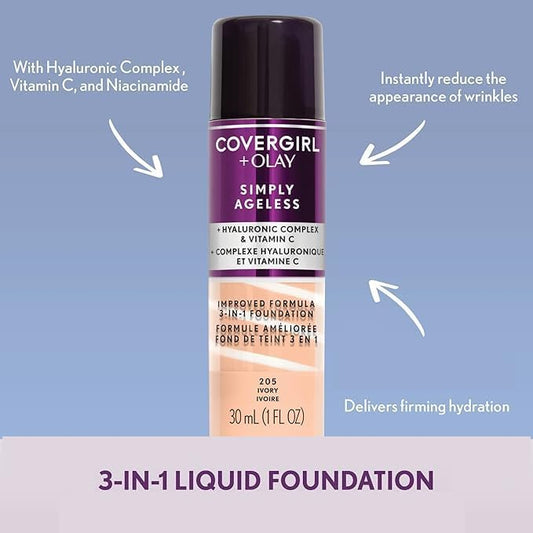 Covergirl + Olay Simply Ageless Tono 265 tawny fauve