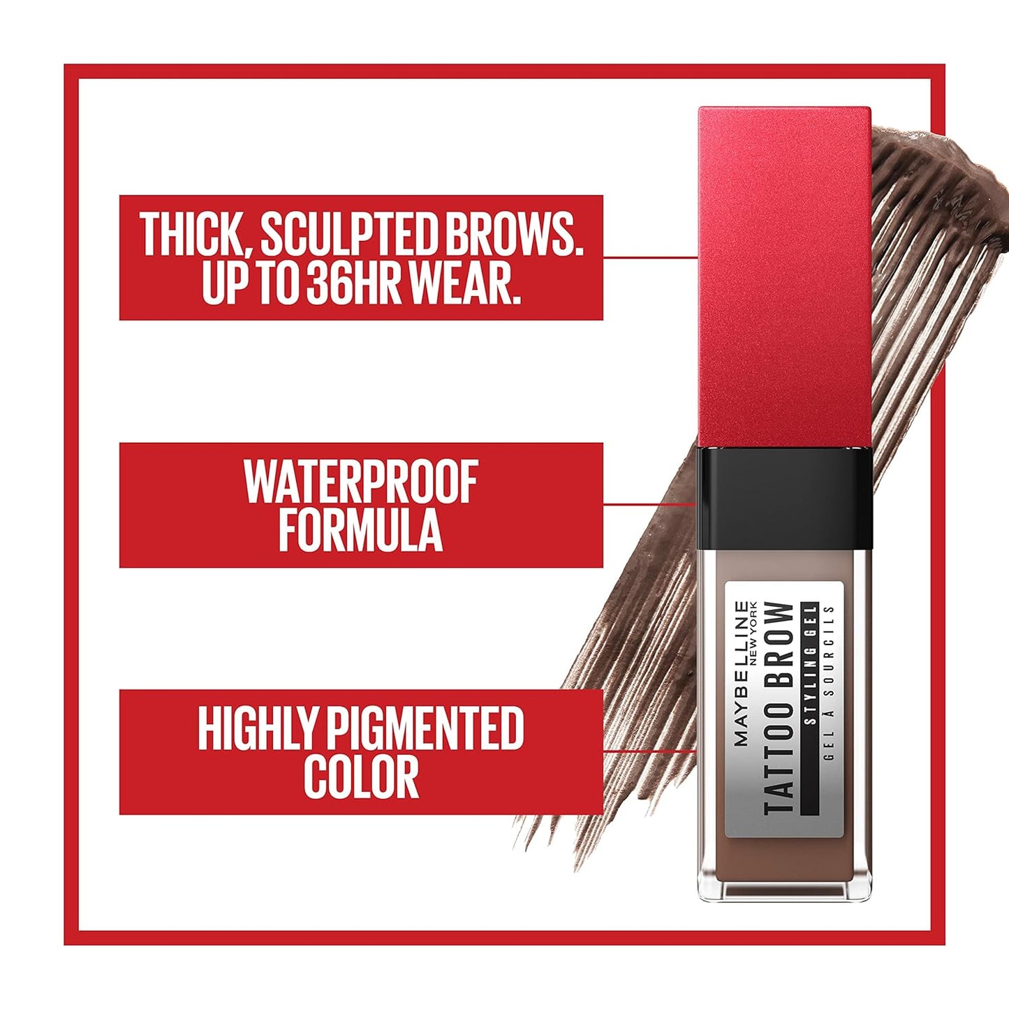 Maybelline Tattoo Studio Brow Styling Gel Tono Deep Brown