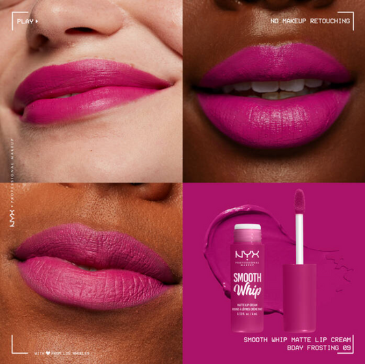 NYX Smooth Whip Matte Lip Cream Tono 09 birthday frosting